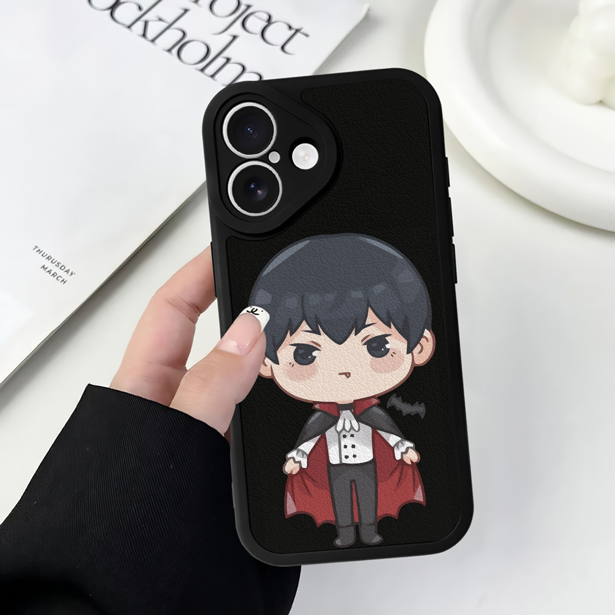 （画像用） ハイキュー!! Haikyu!! 【iPhone 16シリーズ対応】シリコンスマホケース（レザー調） 材質：シリコン